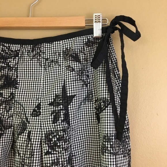 Talbots petites printed gingham skirt - Picture 3 of 5